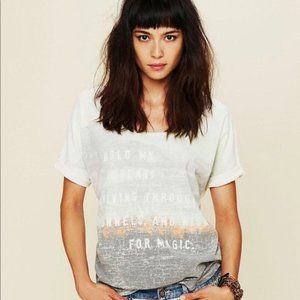 Free People Multicolor 'road Trip' Tee Shirt